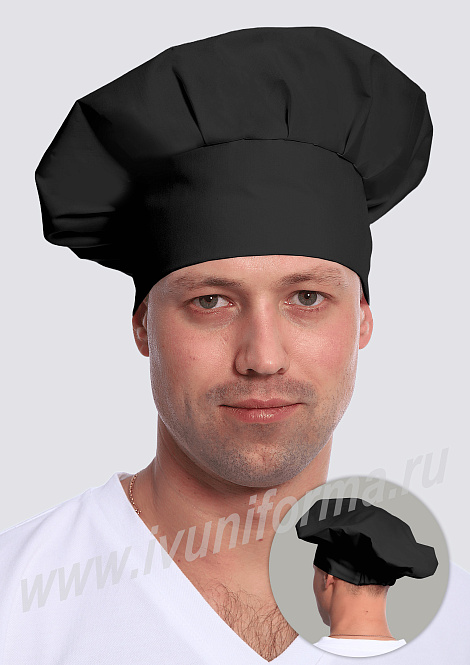 Колпак повара на резинке мужской арт. ГУ-12-45-ТС